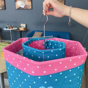 Clothing & Wardrobe Storage Hexagon Drying Rack Spiral Shaped Hanger Rotating Quilt Blanket Save Space For Outdoor Home Indoor Balcony