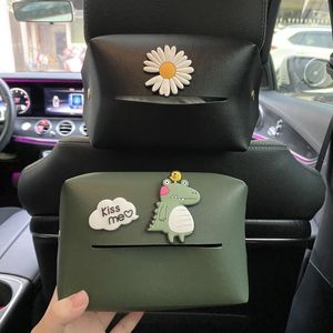 Cute and creative tissue seat, back-mounted sun visor, drawer box, accessories, decoration, car interior