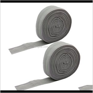 Notions Tools Apparel Drop Delivery 2021 2X Gray Elastic Flat Bias Binding Tape Craft Clothing Sewing Braided Rope Xmmob