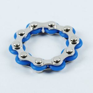 10 Knots Bike Chain Toy Key Ring Fidget Spinner Gyro Hand Metal Finger Keyring Bracelet Toys Reduce Decompression Anxiety Anti Stress For Adult Student