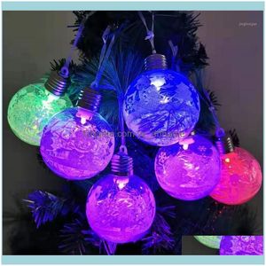 Wydarzenie dekoracyjne świąteczne przyjęcie przyjęte do domu przezroczystą piłkę LED LED Light Snowball wiszące wisiorki rzemieślnicze