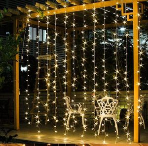 4 M diody LED Kryty Outdoor Curtain String Light Boże Narodzenie Boże Narodzenie Wedding Party Decoration Supplies Waterproo