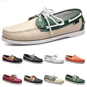Running Leather 2023 hotFourty-two Mens Shoes British Style Black White Brown Green Yellow Red Fashion906