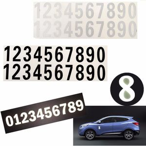 Wall Stickers 3x1.5cm Car License Phone Digits Numeral 0-9 Number House Door Street Address Mailbox Room Gate Decal Reflective