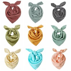 Младенческая слюна для Saliva Baby Bibs Burp Скатерет малыша Bandana Dribble Bibs Pinafore Solid Fashion Newborn Triangle Head Carf