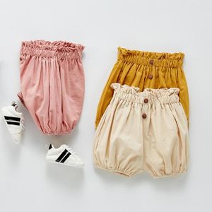 New Girls Summer Shorts Bambini Baby Girls Solid Color Shorts Bambine Bambini Bambini moda corto pantaloni vestiti 210413