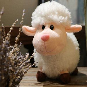 Export Korea Market High Quality Long Plush Sheep Stuffed Animal Plush Simulation Lamb Doll Toys for Children Room Decor Present Q0727