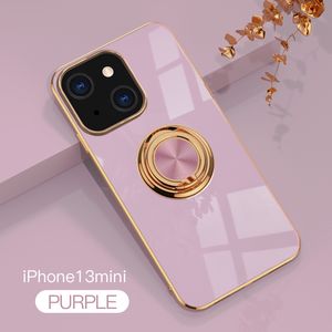 Luxury Electroplating TPU Phone Cases Rotating Ring Holder Kickstand Cover for iphone 13 11 12 pro max Rings Case