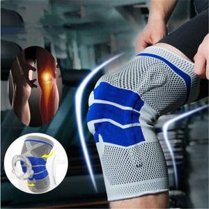 10 pieces /set Sports Knee Pads Knee Support Silicone Brace Basketball Running Knee Pad Dance Kneepad Tactical Kneecap Q0913