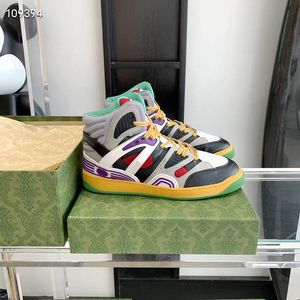 Basket High Top Sneaker Senaste Fashion Unisex Shoe Italien Designer Kvinnors Skor Storlek 35-46 Modell HX03