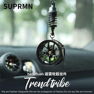 Creative BBS Wheel Brake Absorber Rearview Mirror Pendant TE37 Modified Car High-end Hellaflush Interior Decorations