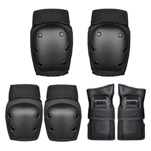 6 pcs conjunto de engrenagem protetora joelho almofadas knee suporte cotovelo pad de pulso para adulto crianças skate ciclismo patinar acessórios de bicicleta q0913