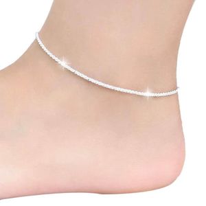 Anklets 2022 Fodhin Fine Sexy Anklet Ankel Glänsande Kedjor För Kvinnor Flickor Vän Fot Smycken Ben Armband Barefoot