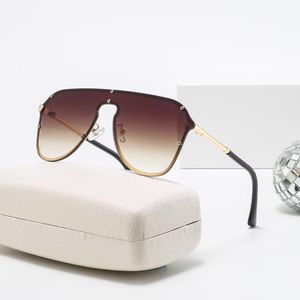 Wholesale gold connection for sale - Group buy design sunglasses For women Fashion Womens Gold Black Shield Pilot Sunglasses mm UV protection big connection lens Frameless Top Quality Come With Package