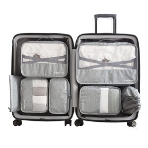 Förvaringslådor st set Oxford Cloth Travel Bagage Organizer Packing Cosmetic Cube Organizer för kläder