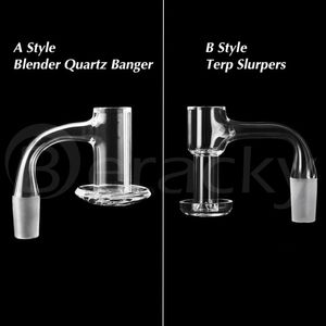 Due fumatori opzionali 20mmOD US Full Weld Beveled Edge Terp Slurpers Blender Quartz Banger 10mm 14mm 18mm Chiodi senza cuciture per bong in vetro Tubi Dab Rigs