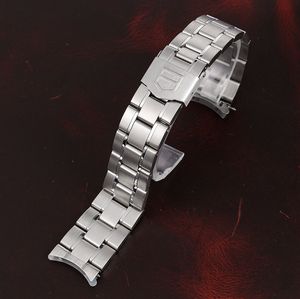 Alta Qualidade Aço Inoxidável Metal Correias Para Tag Heuer Band Bracelete Acessórios 20mm Acessórios Watchband Curved End