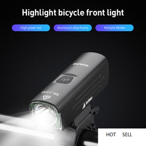 Kapvoe Cykelljus Night Riding Rechargeable Bike Headlights Bländning Mountain Bikes Stark utrustning