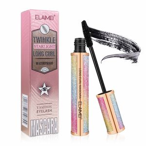 Elaimei Starry Sky Mascara Vattentät 4D Makeup Eyelash Silk Fiber Lash Extension Lång Snabb Torka Curling Tjock Mascaras