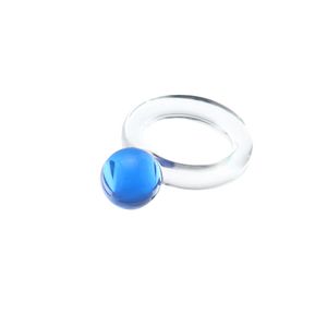 Anéis de resina transparente geométrica Solitaire Solitaire para mulheres Moda Crystal Ring Tendência Jóias Presentes