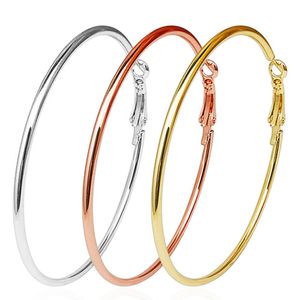 14K Gold Plated Big Hoop Earrings Stainless Steel Huggie Earring for Women Jewelry Gift