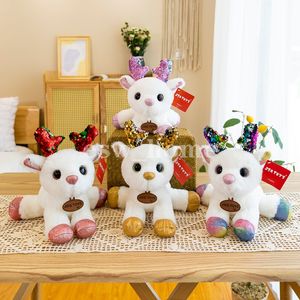 Party Favorit Christmas Deer Plush Toy Doll Barnduk Dolls Semestergåva Partihandel