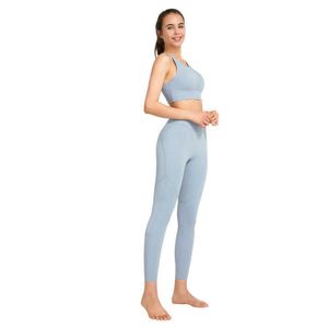 Sport schnell trocknende elastische Fitnessstudio -Leggings enge Frauen mit hoher Taille Pfirsich Hip Fitness Naked Yoga Hosen laufen Fitness -Training für 421555