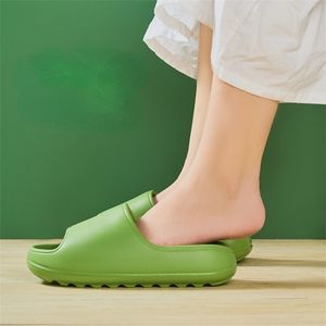 Gruba Platforma House Kapcie Kobiety Kryty Łazienka Slajdy Eva Miękkie Anti Slip Home Floor Slajdy Wysokie Sandały Męskie Buty Y1120