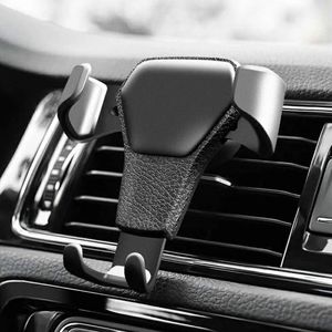 Automatisk låsning Gravity Universal Air Vent GPS Cell Phone Holder Cars Mount Stand Grille Spänne Typ Kompatibel med all Apple iPhone Android Smartphone