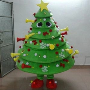 High quality Green Christmas Tree Mascot Costumes Halloween Fancy Party Dress Cartoon Character Carnival Xmas Easter Advertising Birthday Party Costume Outfit