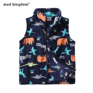 Mudkingdom Kinder Weste Jacken Herbst Winter Fleece Kinder Oberbekleidung Mäntel Leicht Lässig Niedlich Polka Dots Muster Jungen Mädchen 211203