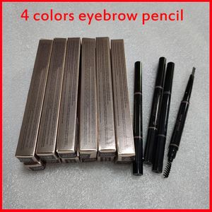 MAQUIAGEM Eyebrow Enhancers Make-up Skinny Brow Pencil gold Ponta dupla com pincel de sobrancelha 5 cores Ebony/Medium/Soft/Dark drop ship
