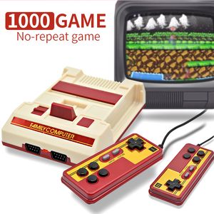 미니 클래식 레트로 FC 게임 콘솔 호스트 비디오 Famicom 가족 컴퓨터 콘솔 2 Gamepad TV 출력 내장 1000 게임 NES