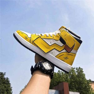 NXY erkek Vulkanize Ayakkabı Gioio Anime Düz Sneakers Erkekler Vulkanize Moda Graffiti Spor Adam Yüksek Üst Casual Zapatos Hombre 0209