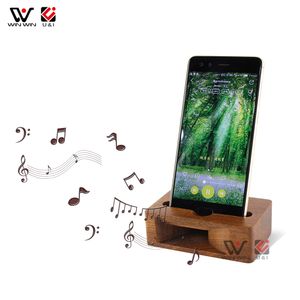 Bracket Wooden Mobile Phone Amplifier Loudspeak Holders Natural Bamboo Cellphone Stand Holder Sound Speaker Station High Quality