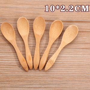 Small Bamboo Spoons Natural Eeo-Friendly Mini Honey Spoon Kitchen Coffee Teaspoon Kids Ice Cream Scoop