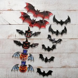 Naklejki ścienne 60 sztuk / zestaw 3D Bat Dekoracji PCV Chorupa Halloween Decor Dla DIY Kids Room Living Naklejki Home Ornament Naklejki