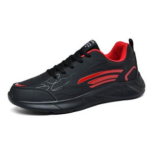 Дышащие кроссовки мужские черные красные легкие мягкие подошвы универсальные мужские спортивные кроссовки кроссовки