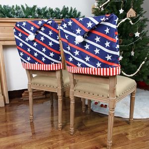 Party Supplies Chair Cover Independence Dagstolar Skyddsdekoration Slipcovers för rum Dining Decor Festive 100pcs T2i52311