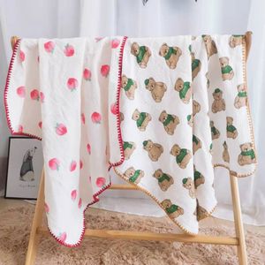 Niemowlę kąpielowe Ręczniki Dzieci Koce Drukowane Muzylin Czteroplotowa Wysoka Gęstość Krepa Bawełniana Chmura Gaza Ręcznik Marshmallow Newborn Swaddling 9 Designs WMQ878