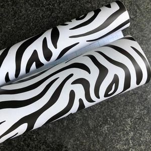 Adesivos de parede autoadesivo com papel de parede de cola impermeável adesivo de papel home diy decoração papéis de parede (textura da zebra)