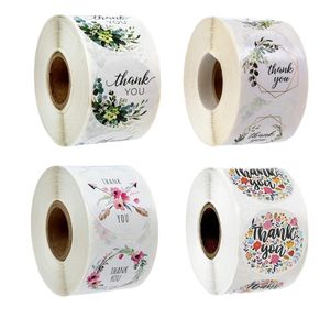 Present Wrap 500pcs Tack klistermärken Blomstertätning Etiketter för visitkort Bill Wedding Party Favors Package Invitation Kuvert Inredning