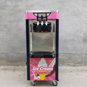 Commercial Soft Ice Cream Machine Vertical Ice Creams Makers Cafe Bars Intelligent Vending 110V 220V