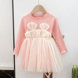 Baby Kinder Kleider für Mädchen Party Hochzeit Herbst Langarm Kinder Prinzessin Tutu Kleid Casual Kleidung 210508