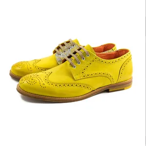 Brogue Sapatos casuais Couro genu￭no colorido de colora￧￣o Men Brogues Sapatos para homens Zapatos de hombre d223