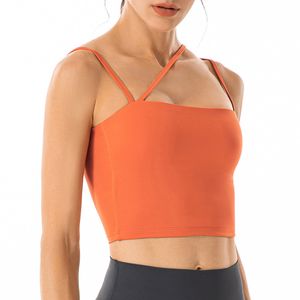 Kvinnor Toppar Tees Kvinnor Tankar Camis Tracksuits Yoga Kläder Fitness Sport Running Outdoor Shock Fast Vest Snabbtorkande Bälte Bröstkorg Sling Bra Underkläder