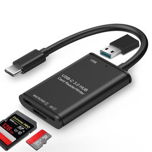 USB-C Card Reader Writer OTG Adapters USB3.0 Card Reader Adapter Capacity for SD Cards Mac Book Camera Android Windows Linux Vista YC-500