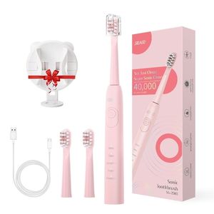 Seago Electric Toothbrush Full Body Waterproof Type C Charging Working Modes Soinc Teeth Brush Soft Bristle Replacement Heads