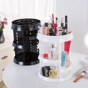 Fashion 360 Degree Rotating Makeup Box Storage Multifunctional Detachable Table Beauty 210423