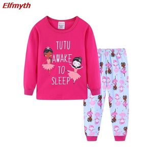 Girls Christmas Pajamas Contuntos De Pijama Roupa Infantil Sleepwear Menina Kids Clothes Piżama Zestawy Dziewczyna Zestawy 211109